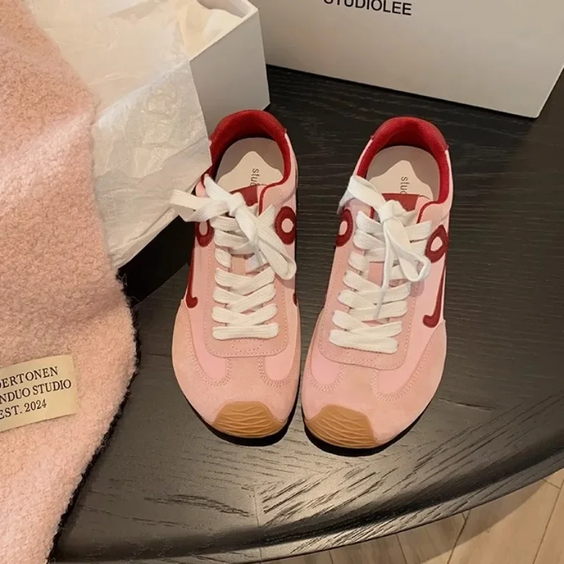 Shoes Female Fashion Mixed Colors Women's Vulcanize Shoes Outdoor Women Sneakers Lace Up Low Heel Casual Sport Ladies