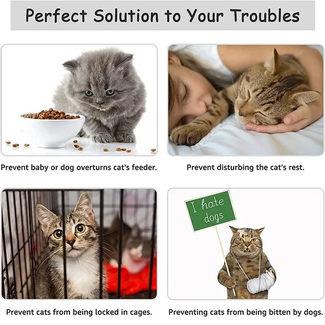 Cat Door Holder Latch Adjustable Dog Door Stopper Elastic Gate Lock Flex Latch Strap Keep Dog Out From Entering Pet Door Latch 6
