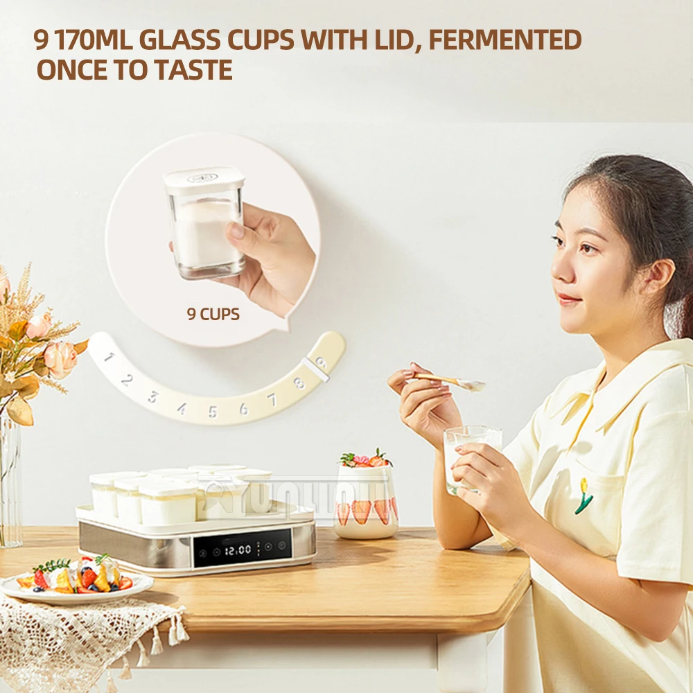 Household Fully Automatic Yogurt Machine Large Capacity Milk Fermentation Machine Yogurt Maker