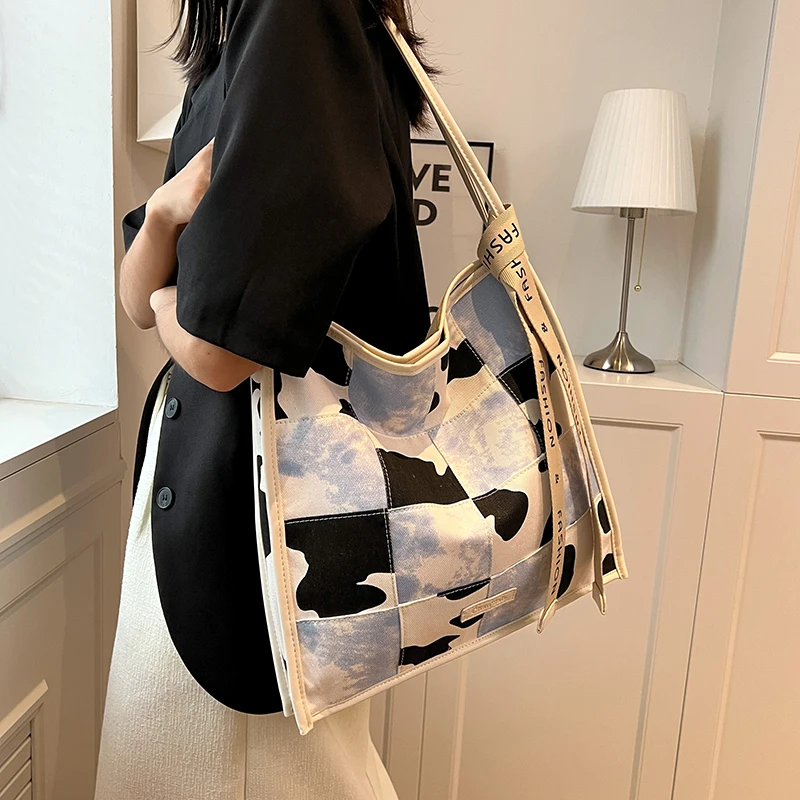 VeryMe 2022New Fashion Shoulder Women's Bag Casual Large capacity Cloth Tote Handbag Popular Female Shopping Pack bolsa feminina