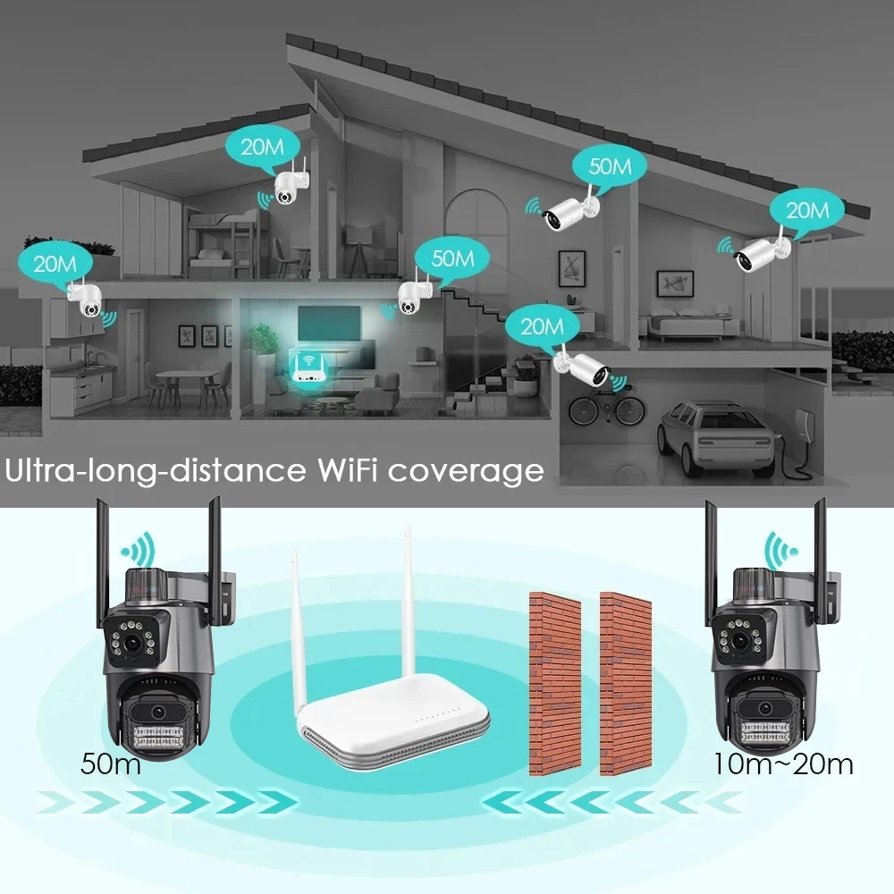 Uzoom 8CH NVR Wireless Camera Kit Ai Humman Detect Outdoor