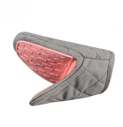 Guante para Horno – Silicona y Algodón Resistentes al Calor, Manopla Antideslizante Engrosada, Agarre Fácil para Horno/Microondas/BBQ