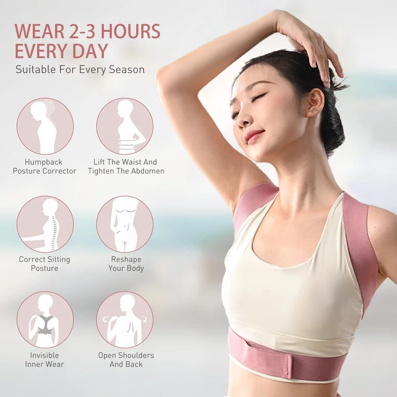 Invisibility Breathable Posture Corrector Belt Adjustable Rectify Posture Back Support Back Neck Brace Training