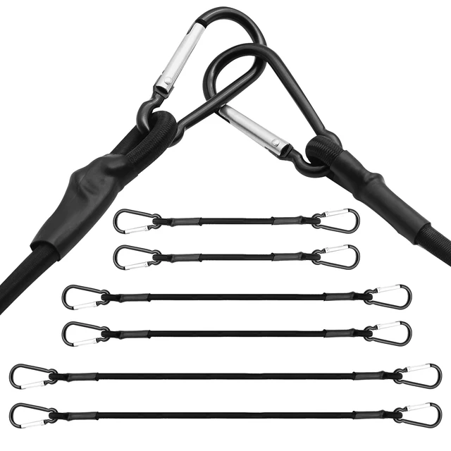 1pc 30/60/90/120/150cm Stretch Elastic Bungee Cords with Hooks lightweight Bikes Rope Tie Car Luggage Roof Rack Strap Hooks 6