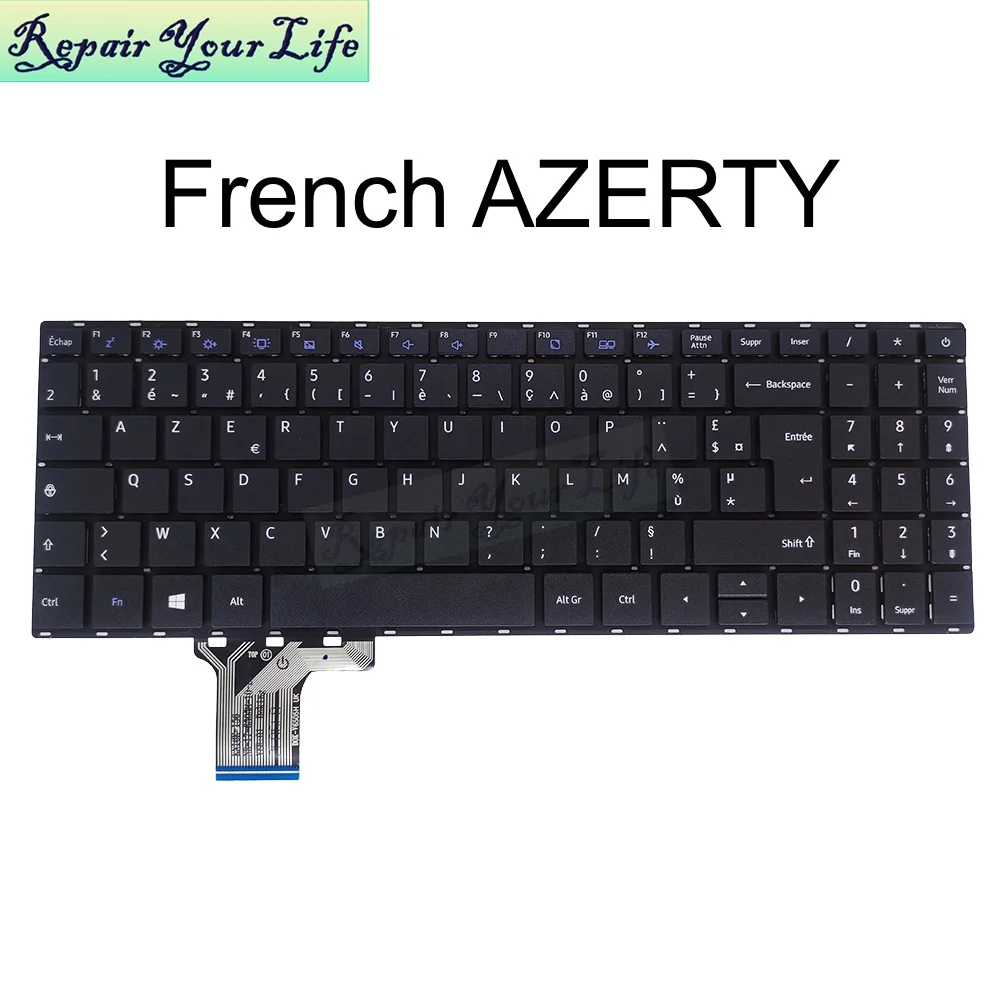 HB French AZERTY German Keyboard for Dynabook Satellite Pro C50-J C50-J-11Z C50-J-126 127 C50-J-12F C50-J-12H C50-J-12K Hebrew