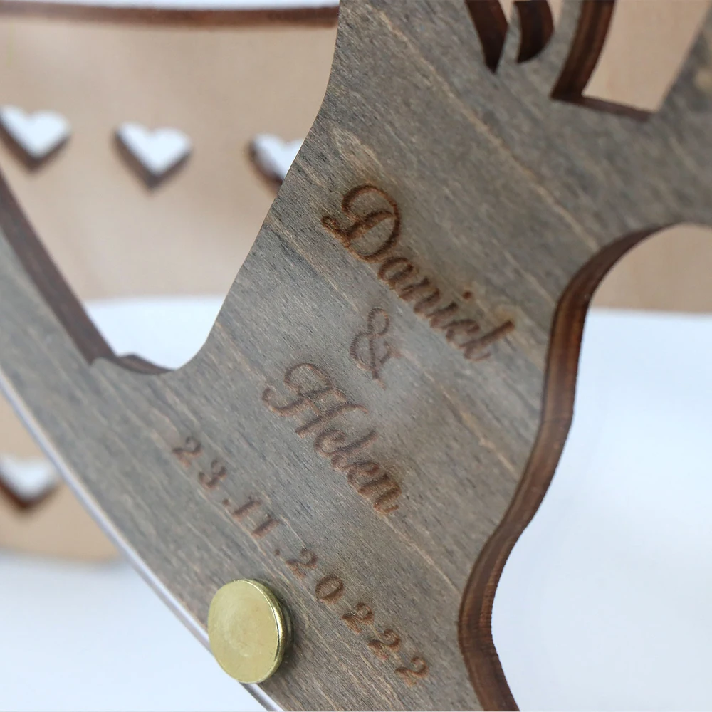 Wedding Guest Book Personalized Drop Round Wedding Guest Book Tree with 80Pcs Leafs Box Leaves Alternative