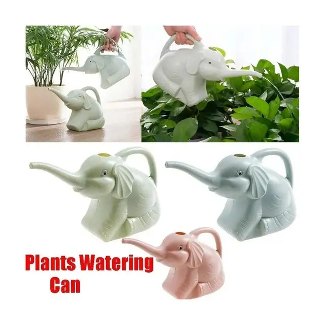 1 Pcs Elephant Watering Pot Irrigation Spray Pots Vegetable Flower Waterings Cartoon Children's Plastic Watering Gardening Tools 4