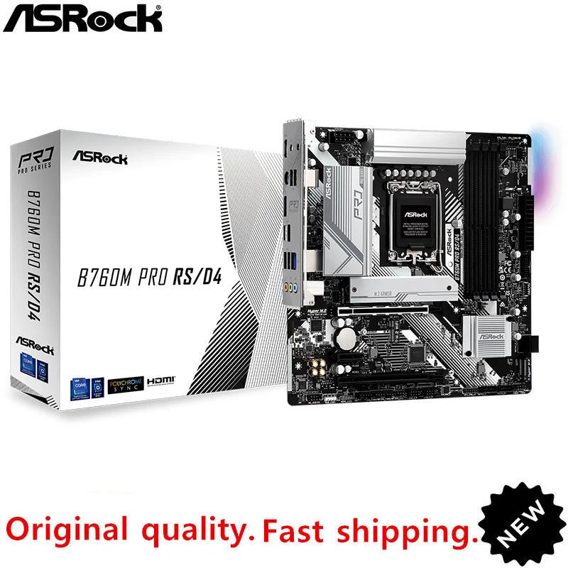 Nuovo Per Intel B760 Per Asrock B760M Pro Rs/D4 Lga 1700 Ddr4 Supporto Per Scheda Madre Desktop Originale 12300F 12400