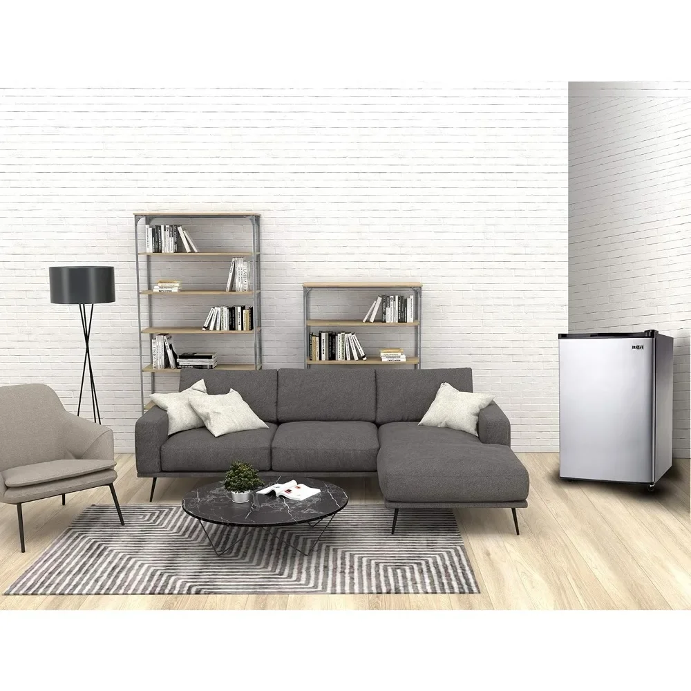 Mini Refrigerator, Compact Freezer Compartment, Adjustable Thermostat Control