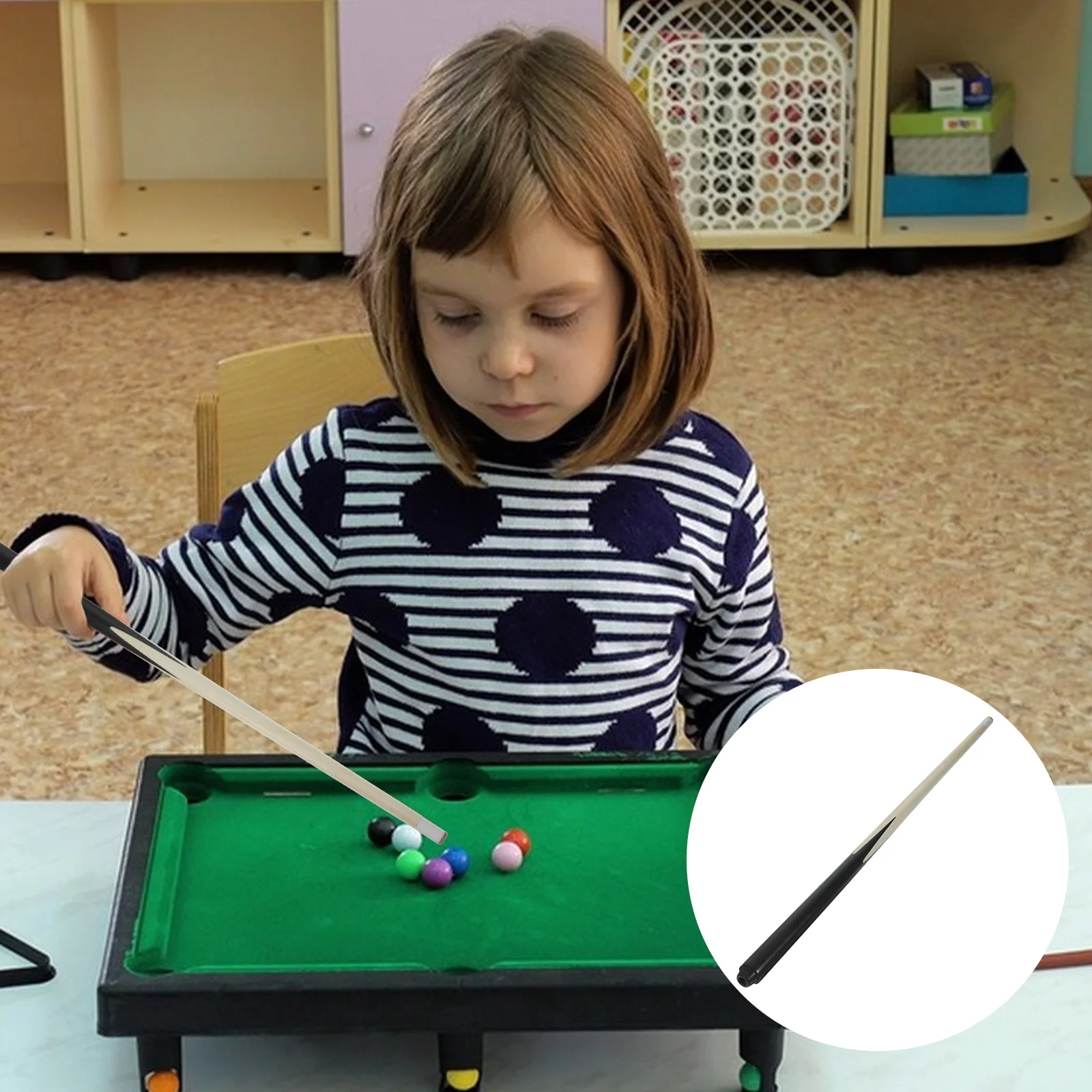 1Pc Mini Pool Short Kids Stick Wooden Billiard Cues Children Pool Sticks Snooker Bat Gaming Chess Games Table Sports