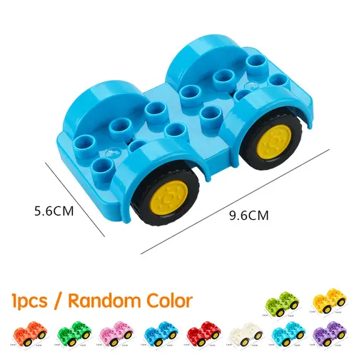 City Car Cartoon Offroad Truck Bread Trailer Bus Big Size Building Blocks Accessories Children Educational DuploLG Bricks Toys - Image 11
