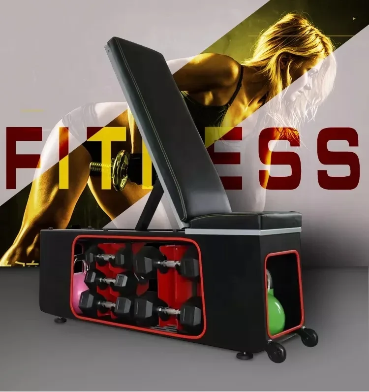 Gym Equipment Multi Function Incline Sit Up Bench Press Exercise Weight Lifting Storage Bench Dumbbell Training Box