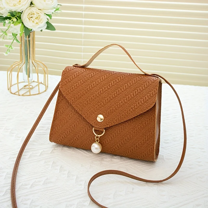 Borsa a tracolla da donna con perline e tracolla regolabile_voghion.com