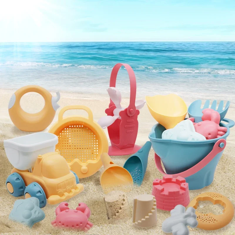 Soft Rubber Beach Toys Beach Water Play Sand Play Soft Material Summer Hot Selling Children's Water Play Toy Set 3