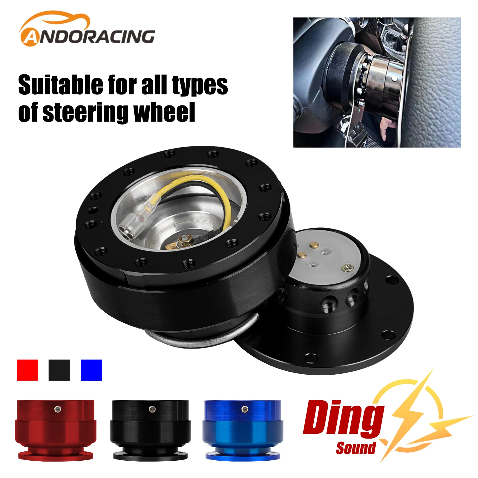 UniversalCarSteeringWheelQuickReleaseHubAdapterSnapBossKit