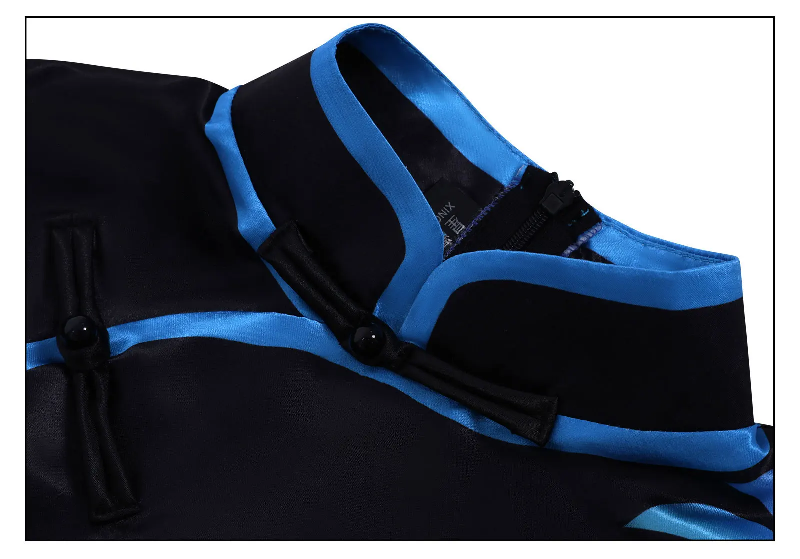 Identity Ⅴ: Qi Shiyi (Antiquarian) | Blue Cheongsam Uniform Costume Dress Cosplay 32 Republic of China Style Student Cheongsam Costume for Women (Unofficial)