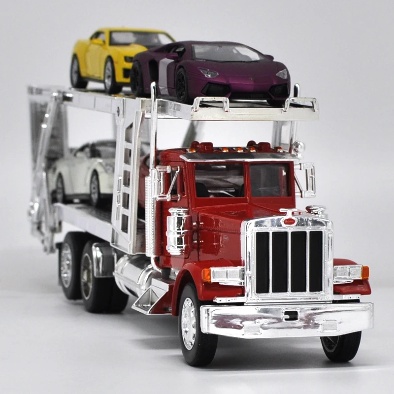 WELLY 1:32 Kenworth Paduan Model Mobil Trailer Diecast Logam