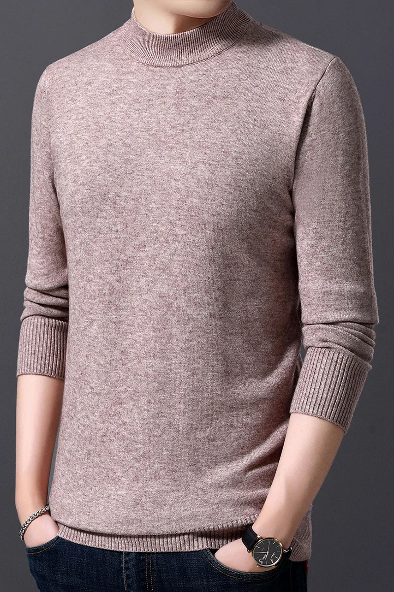 2021 New Fashion Brand Sweater For Mens Pullovers Half Turtleneck 