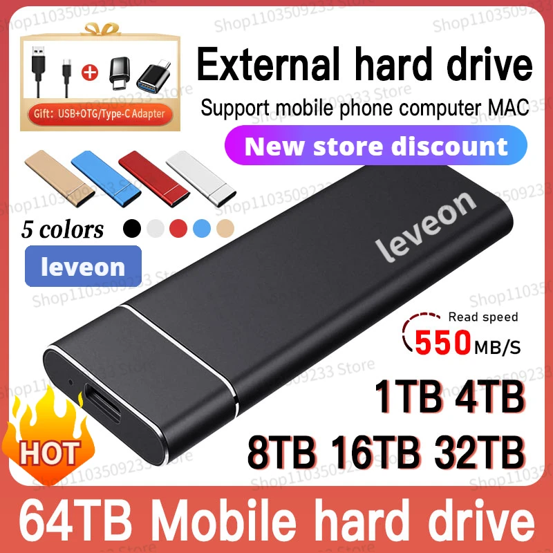 

Original Portable External Hard Drive 1TB 2TB 4TB Mobile Solid State Drive USB3.1 External hard disk ssd for Notebook Laptop Mac