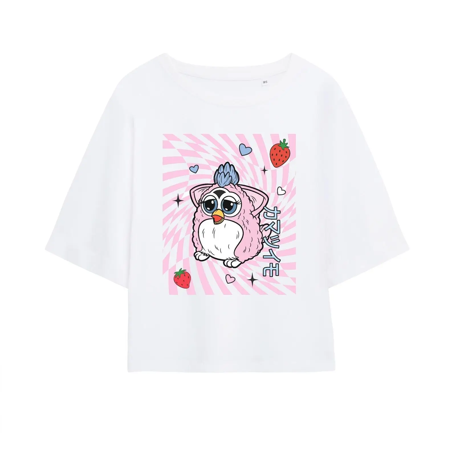 Furby Womens Boxy Crop T-Shirt Furby Kawaii Style Top Tee S-Xl Ufficiale