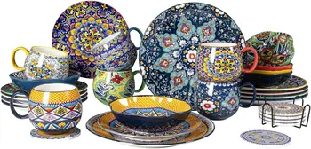 Flower-Shaped Dinnerware Set for 6 1
