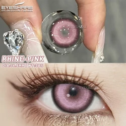 Vibrant Anime Cosplay Color Contact Lenses for Halloween Makeup - Fast Shipping (RHINE - PINK)