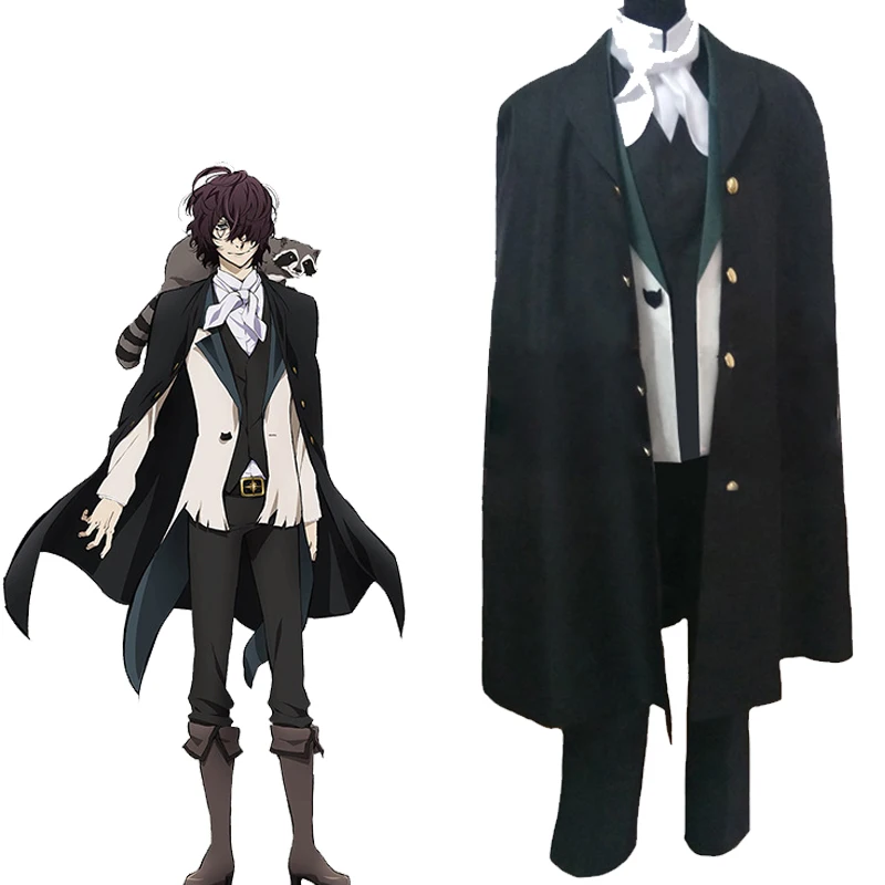 

2023 Halloween Bungo Stray Dogs Edgar Allan Poe Cosplay Costume Unisex Uniform Suits Anime Exhibition Stage Performance Clothing