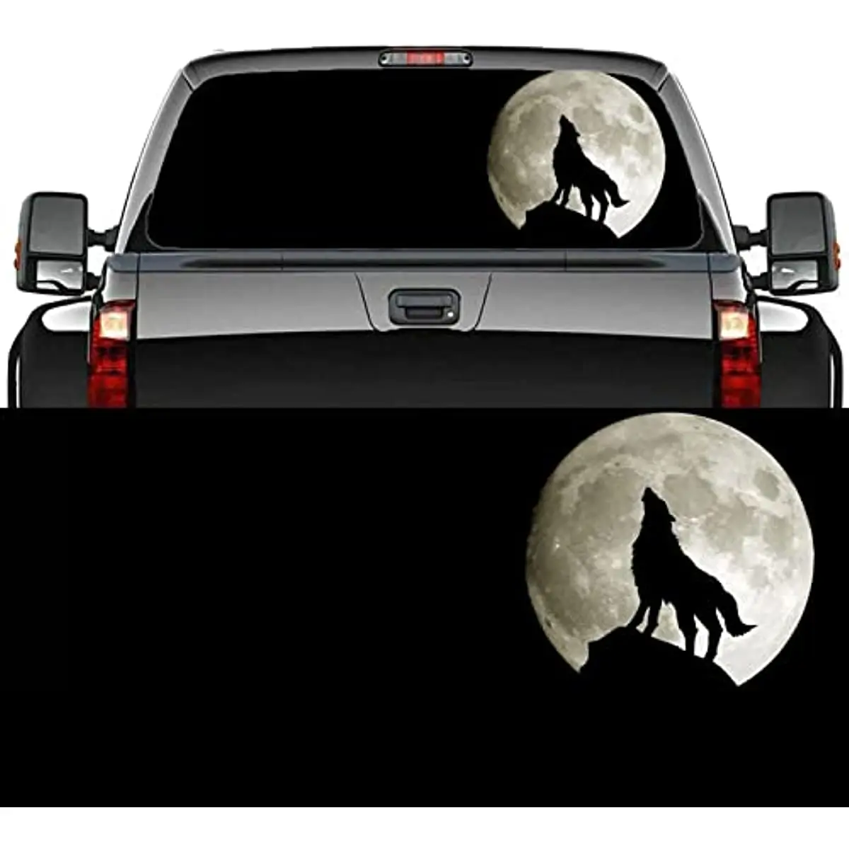 

Наклейка на заднее стекло Arctic Wolf, декоративная наклейка на окно грузовика, перфорированная виниловая графическая наклейка s - Fit для большинства автомобилей