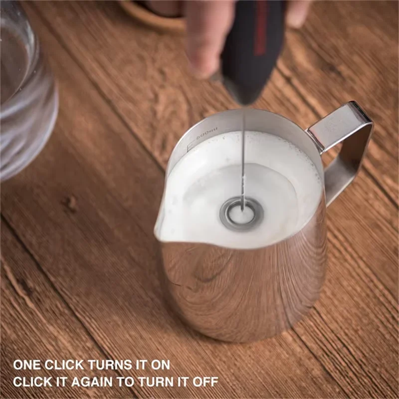 Electric Handheld Milk Frother and Foamer - Battery Operated Whisk for Perfectly Frothed Coffee