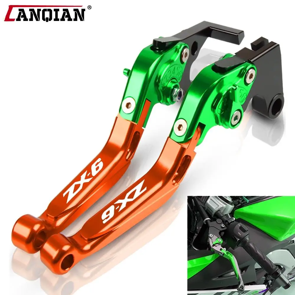 

For Kawasaki ZX-6 1990 1991 1992 1993 1994 1995 1996 1997 Motorcycle CNC Adjustable Extendable Foldable Brake Clutch Levers ZX6