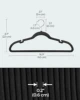 SONGMICSHOME Velvet Clothes Hangers 30/50 Pack Non-Slip with Shoulder Notches Pants Bar 360° Swivel Hook for Suit Storage 3