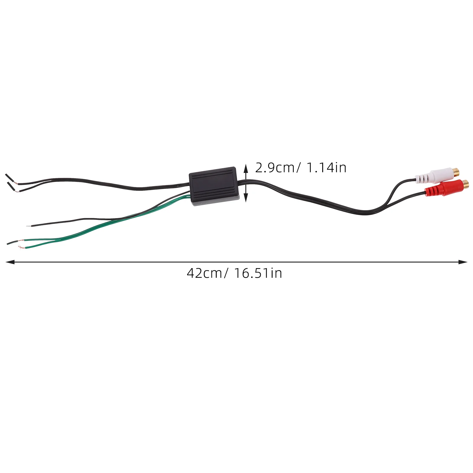 Rca to speaker wire high to low rca converter line output converter for subwoofer car speaker cable 2RCA female connector