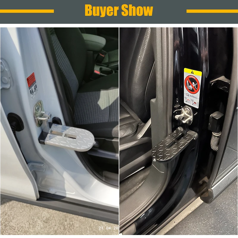 Foldable car roof rack step auto door step universal latch hook auxiliary foot pedal multifunction aluminium alloy safety hammer car accessories car pedals pedal cover car roof rack step