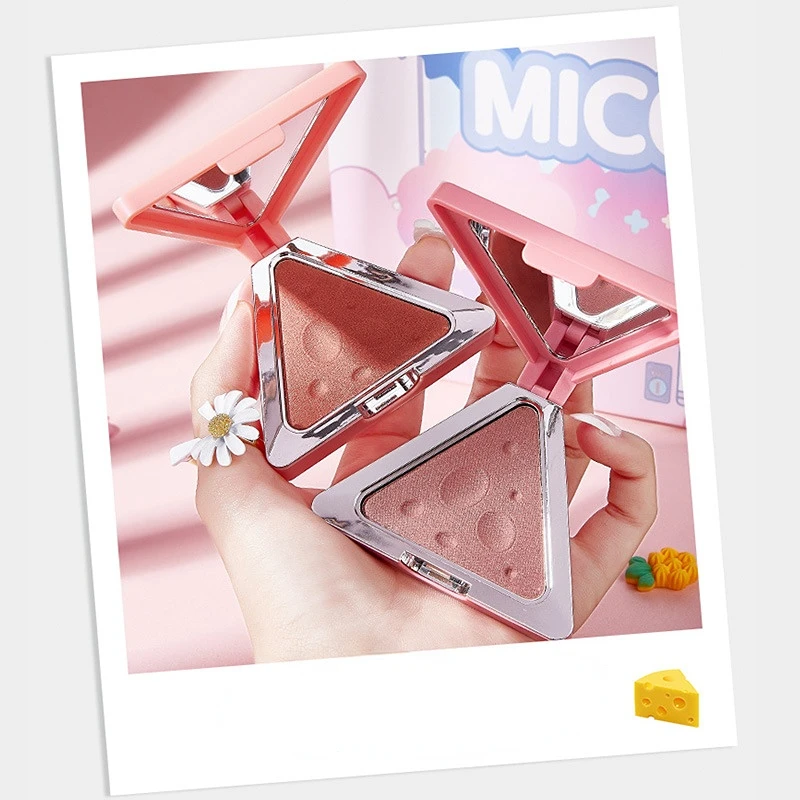 Monochrome Cheese Blush Peach Cream Makeup Blush Palette Cheese Shape