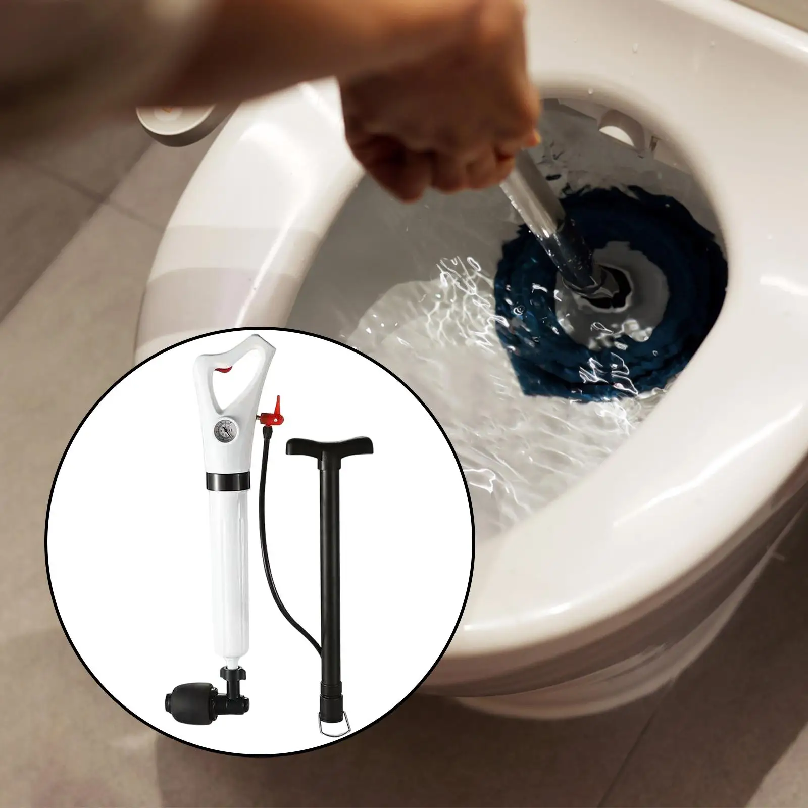 

Toilet Plunger set Air power Plumbing Tools toilet Unclogger for Floor Drain