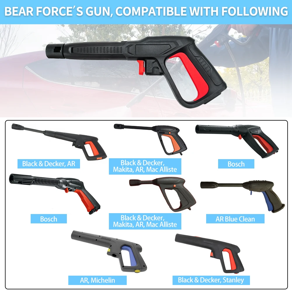 Pressure Washer Spray Gun Lance Nozzle for AR Blue Clean Black Decker Bosch Michelin Makita Stanley Pressure Washer 2