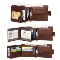 Classic Men's Genuine Leather Wallet Credit Card Holder RFID Coin Purse