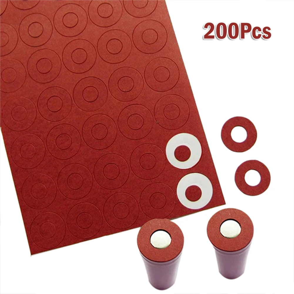 

200pcs Red for 18650 Battery Insulator Insulation Ring Adhesive Cardboard Paper Lithium Battery Insulation Gasket