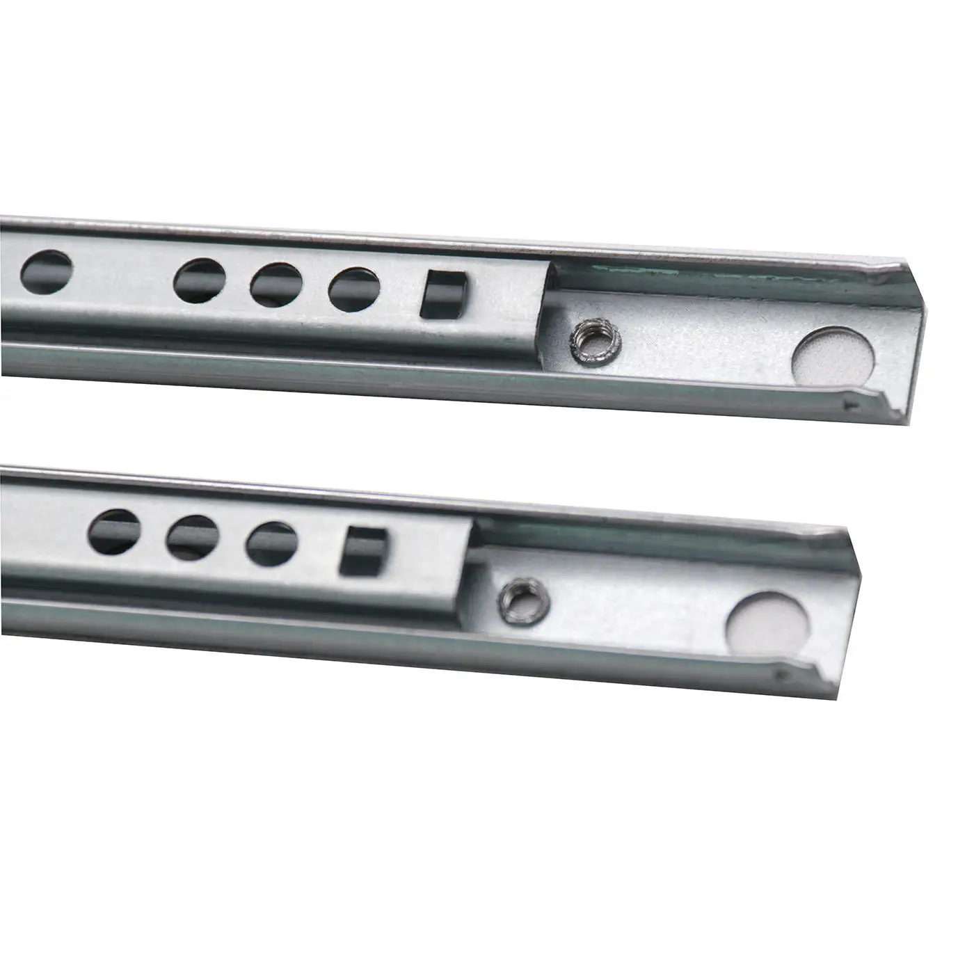Drawer Slide 8"-16" 17mm Wide Two-section Ultra-narrow Mmini Ball Slide Steel Cabinet Two Way Chute Rail 1Pair drawer slides
