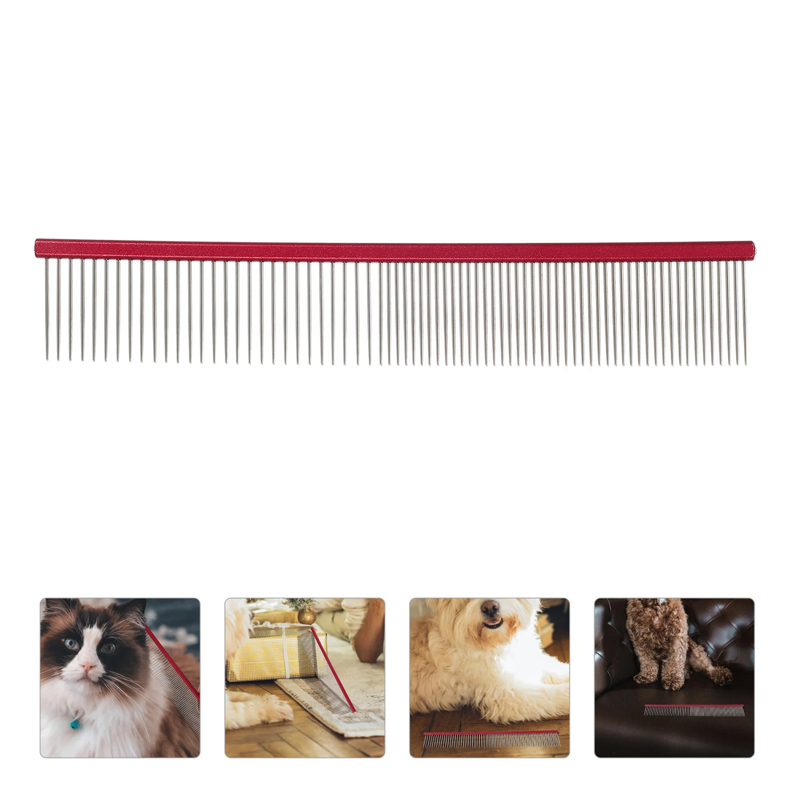 

Pet Comb Fur Convenient Dog Wear-resistant The Hair Household Stainless Steel Compact Grooming