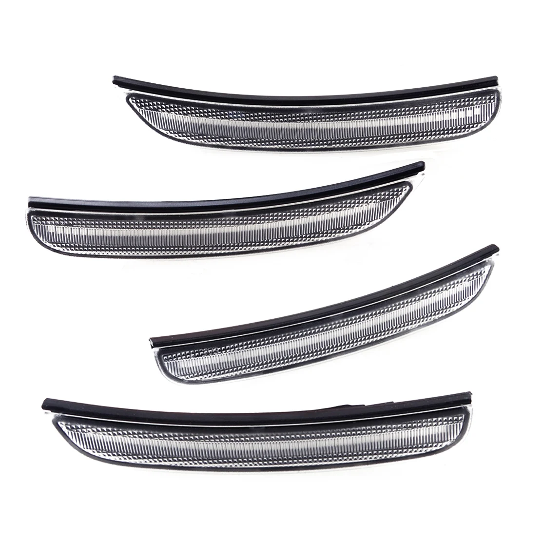 

4Pcs/Set Clear Lens Front & Rear Amber Red LED Side Marker Light Lamp Fit For Chrysler 300 2015 2016-2021 68213845AD 68214402AD