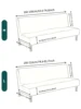 LANMOLIFE Stretch Futon Sofa Bed Cover For Armless Sofa Covers Spandex Non-Slip Machine Washable Furniture Protective Covers 2