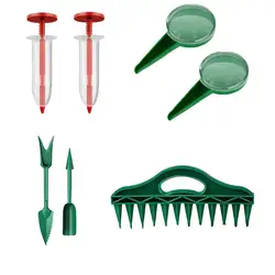 Adjustable Vegetable Seed Drill Planter - Manual Garden Seeder for Convenient Home Planting (7pcs)