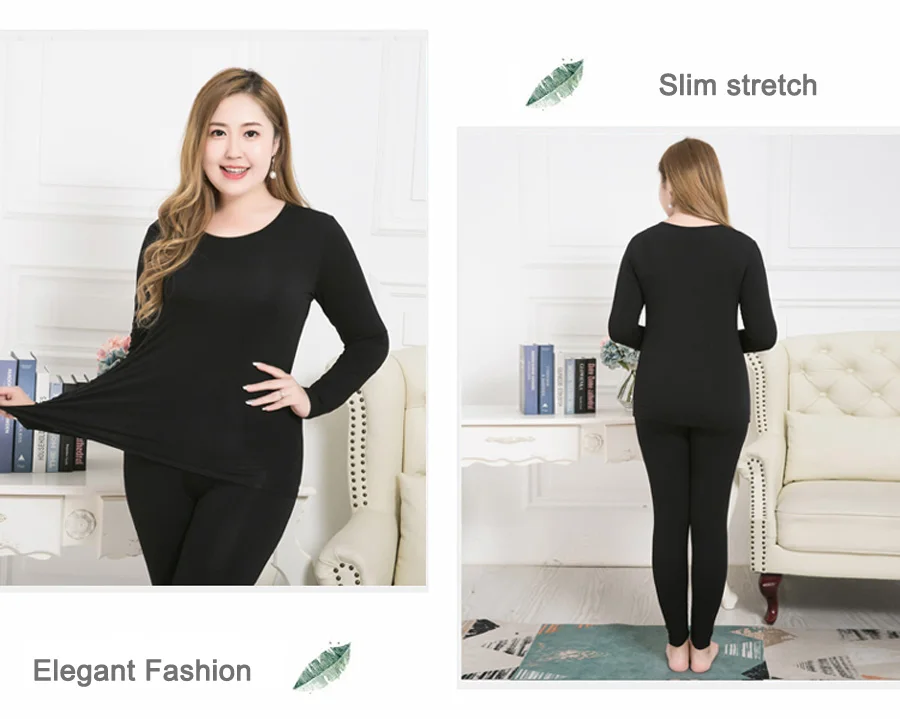 Description Picture 6 of itemWomen's Thermal Underwear Winter Clothes Sports Yoga Warm Lingerie Women Thermal Clothing Set Women Underwear Set 2 Pcs