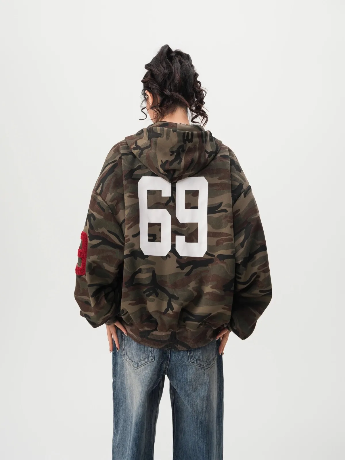 American High Street Camouflage Open Cardigan Hoodie For Men Women Spring Autumn Fashion Couple Zipper Jacket Loose Streetwear