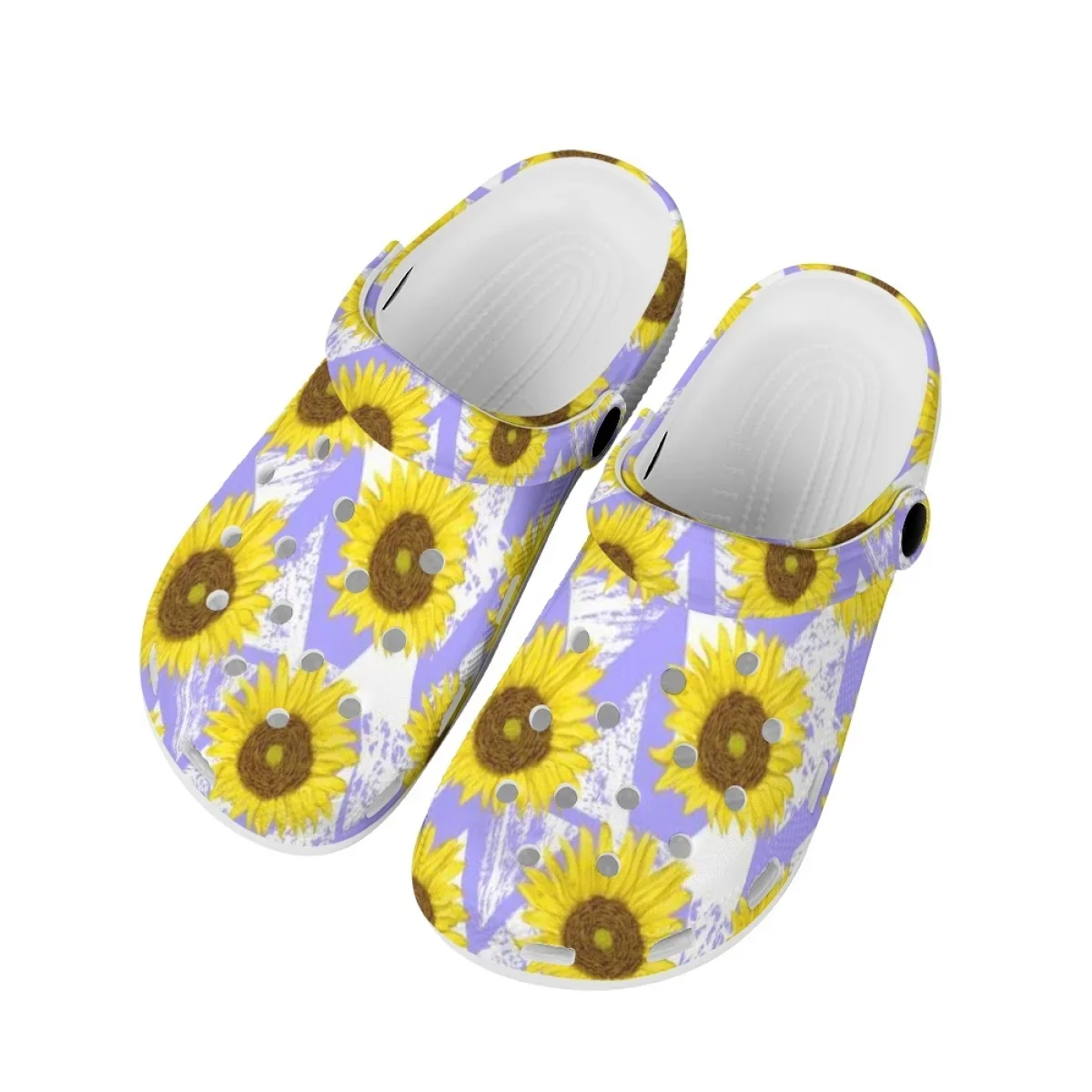 Unisex Beach Sandals Fashion Sunflower Daisy Print Women's Non-slip Outdoor Slippers Breathable Female Casual Slides New