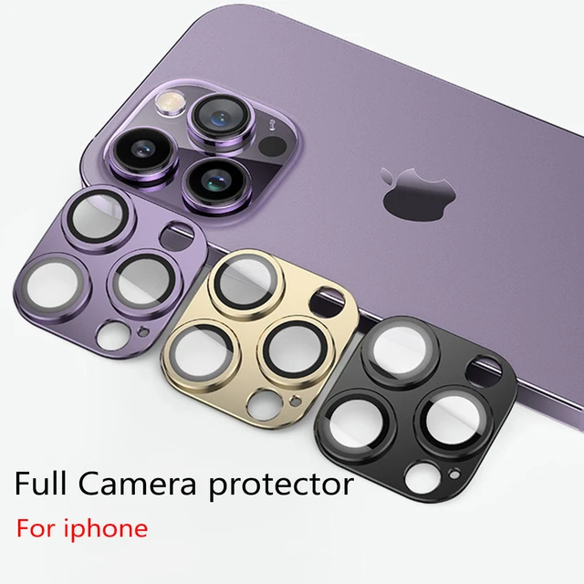 Protector de cámara de Color de lujo para IPhone 11, 12 Pro Max, lente de  vidrio templado en iPhone 13 Pro, Mini anillo de Metal de vidrio Protector  - AliExpress