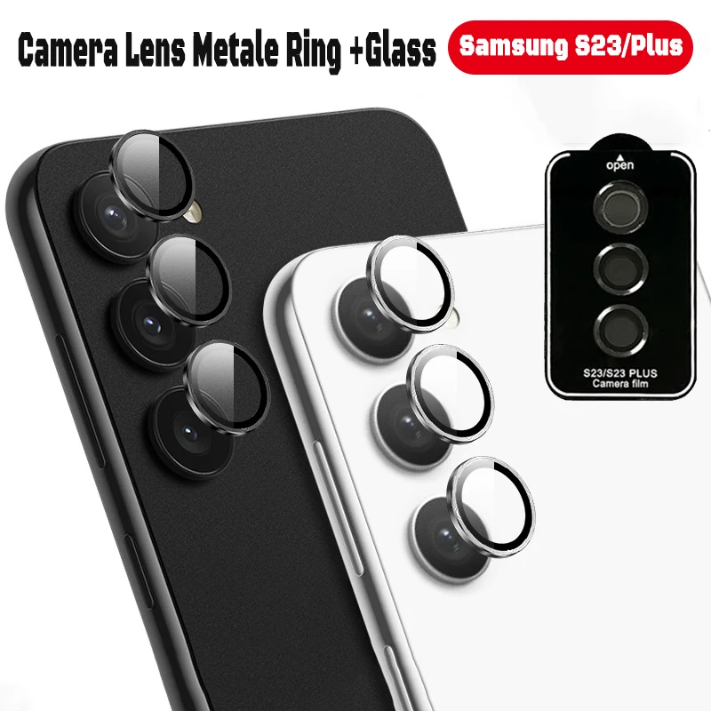 Metallinen linssirengaskotelo Samsung S23 Plus -kameran linssin näytönsuojalle Suojakalvo Samsung Galaxy S23 Plus -linssisuojalle_voghion.com