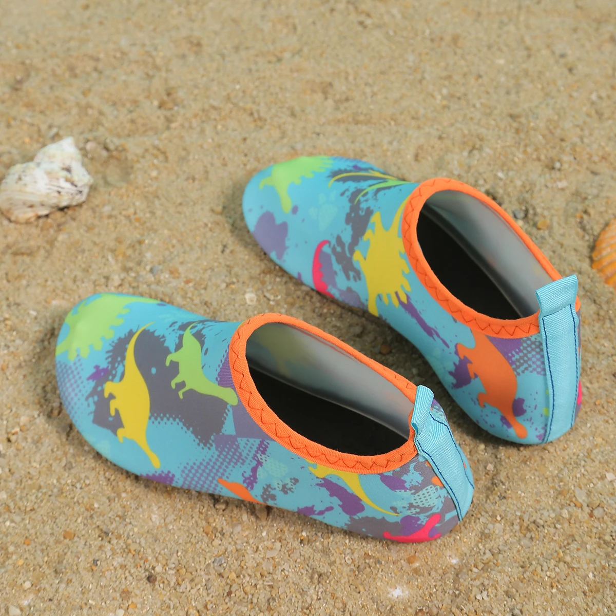 Dinosaur Series Children's Beach Shoes, Lightweight Non-slip Fast Drying, Suitable For Swimming, Walking、Yoga、Indoor