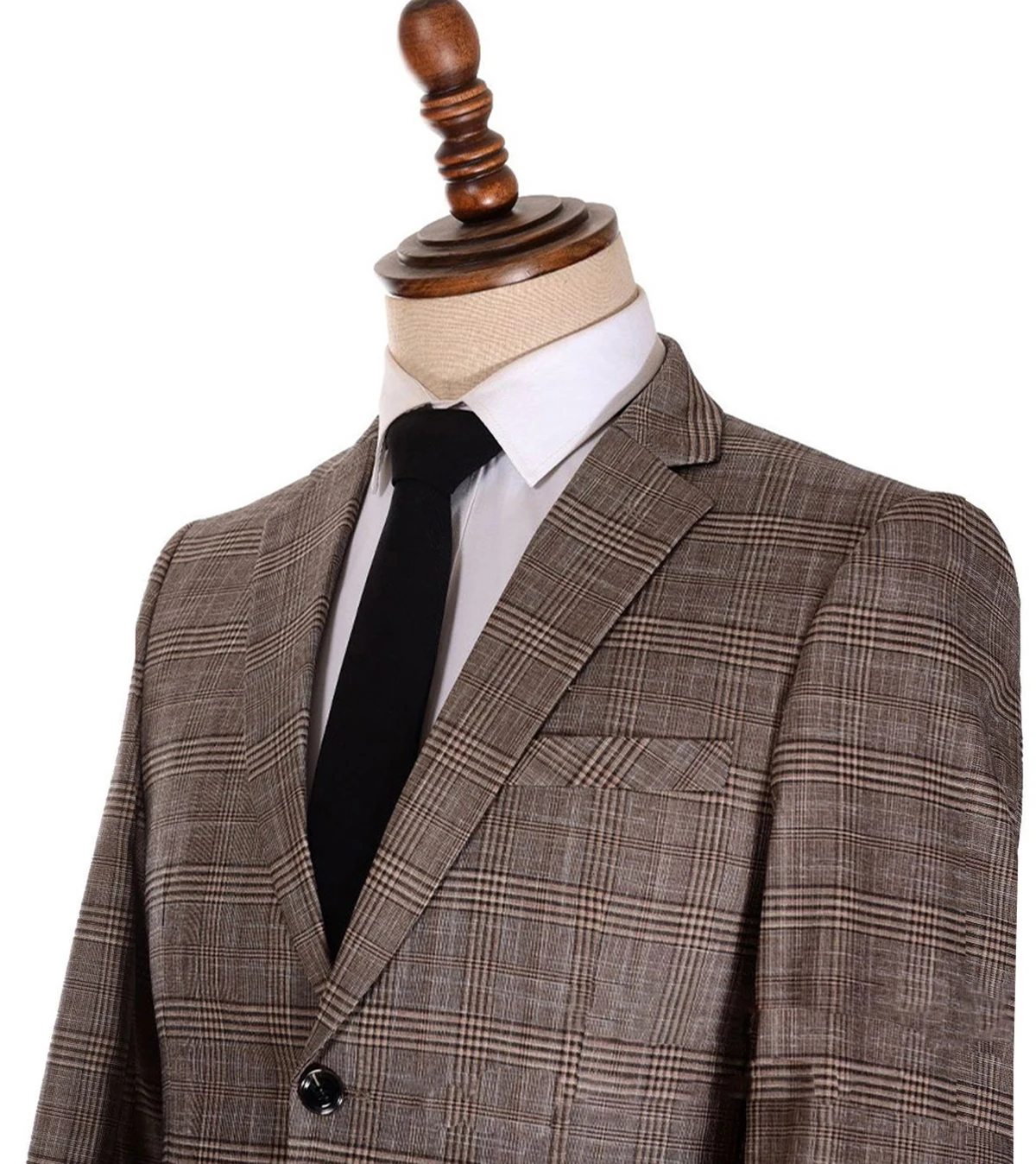 Plaid New Men Suit Tailor-Made 2 Pieces Blazer Pants Single Breasted Fashion Business Peaked Lapel Wedding Groom Prom Tailored